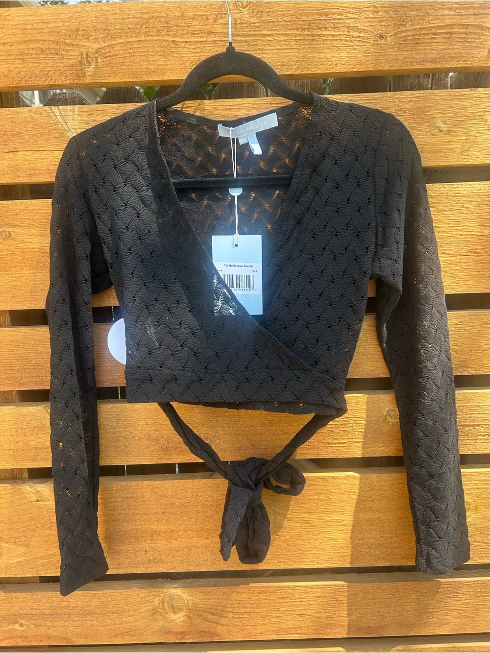 Hill House Raschel Knit Ballet Wrap Sweater XXS